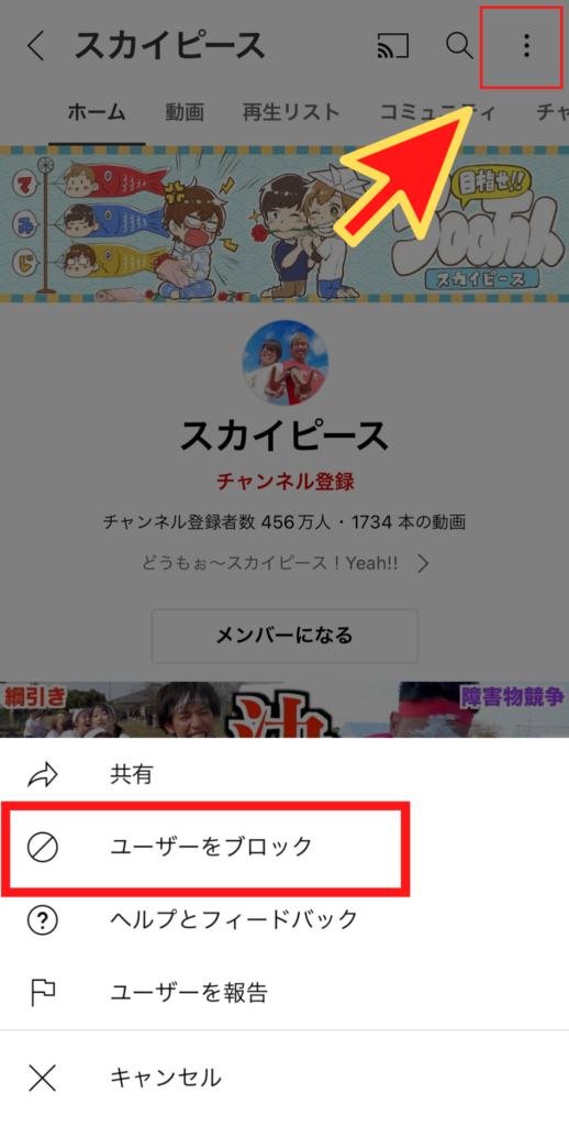 Youtubeで特定のチャンネル ユーザーをブロックする方法 シロビジュ